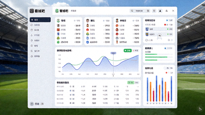 看球吧数据仪表盘分析界面